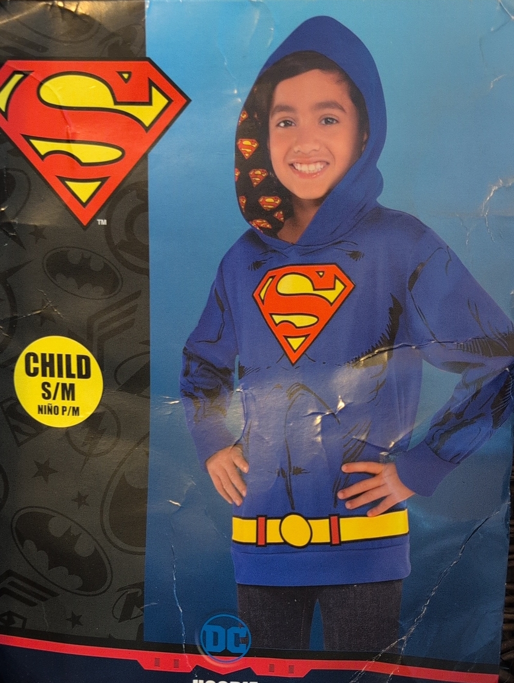 DC Comics Superman Blue and Red Hoodie Costume for Kids